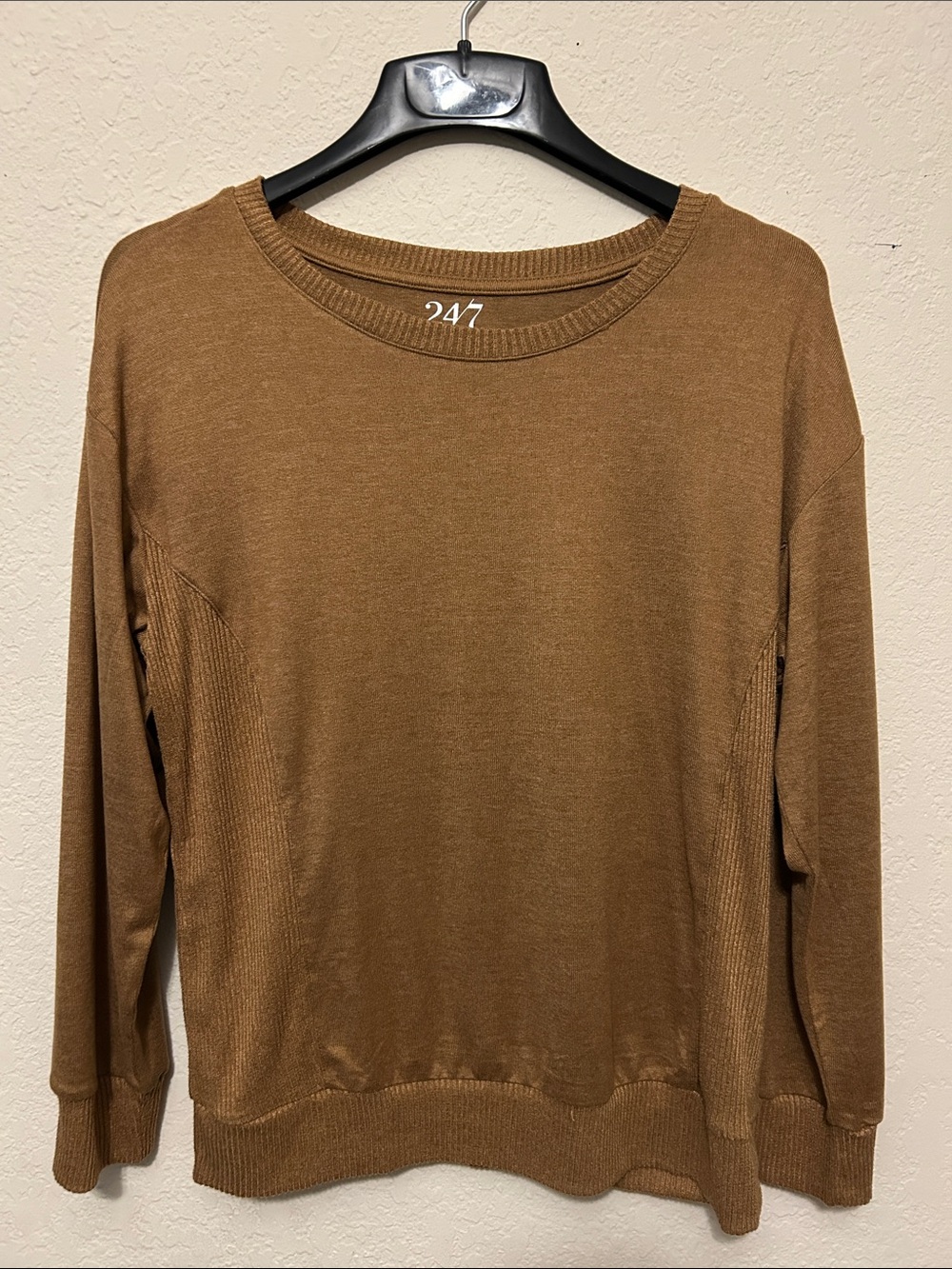Maurice’s 247 Crewneck Sweater in Camel Brown - Picture 2 of 7
